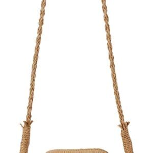 Straw Woven Beach Bag Tote Natural Paper Rope Small Compact Fashion